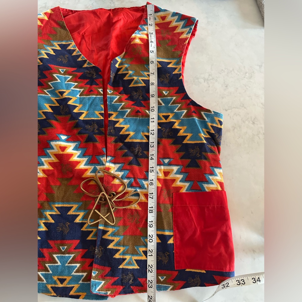 Colorful Geometric Pattern Handmade Vest - Picture 5 of 6